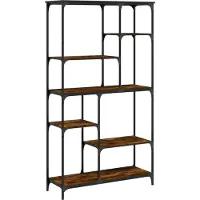 vidaXL Boekenrek 99x35,5x176 cm bewerkt hout en staal sonoma eiken