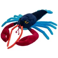 Nature Planet Knuffeldier Kreeft - pluche - blauw/rood - 43 cm - zeedieren