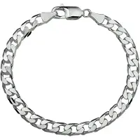 The Jewelry Collection Zilveren Armband geslepen gourmet 6 mm 1001781 21 cm