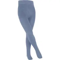 Falke Family dun eenkleurig katoen panty kinderen blauw - maat 152-164