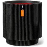 Capi Europe Bloempot Groove Zwart D 35,6 H 38 Cm