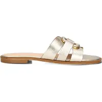 Stefano lauran Dames Slippers 24152 - Goudkleurig - Maat 38