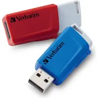 Verbatim Store 'n' Click - USB-stick 32GB - USB 3.2 Gen 1 - Blauw/Rood (2 stuks)