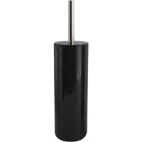 MSV Porto Toilet/wc-borstel in houder - kunststof - zwart - 38 cm - Toiletborstels