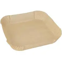 Papstar , 100 bakpapiertjes 22 cm x 14 cm x 4,5 cm bruin voor heteluchtfriteuses