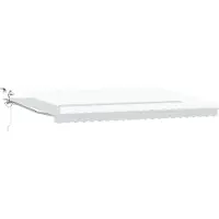 vidaXL Uitschuifbare luifel Wit 500 × 300 cm Polyester