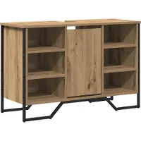 vidaXL Wastafel kabinet voor de badkamer Artisan Eiken 91 x 35 x 60 cm
