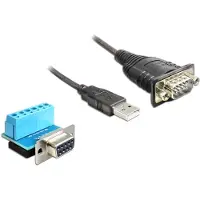 DeLOCK 62406 USB-kabel USB 2.0 USB-A stekker, VGA-stekker 9-polig 0.82 m Zwart