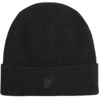 Lyle & Scott Jongens Mutsen Tonal Eagle Beanie - Zwart - Maat ONESIZE
