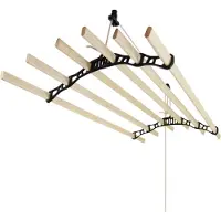 Monster Houten droogrek voor dekens - Zwart - 1,4 meter