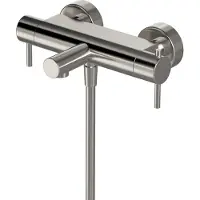 Hotbath Buddy/Laddy Thermostatische Badkraan met Uitloop Geborsteld Nikkel B022