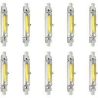 Avide R7s LED Staaflamp 78mm - 5W 220-240V - 4000K - 500lm - LED Lampjes Insteek - Wit licht - Vervangt 42W lamp - 10 stuks
