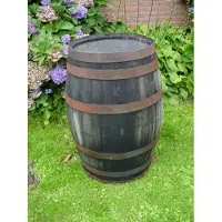 Barrelatelier Decoratief Wijnvat – 50 Liter – Oud Gemaakt Kastanjehout – H60 x D40 cm – Voor Tuin, Terras, Meubel of Evenement - Houten Ton