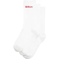 Wilson Crew Logo Socks 3 Units Wit EU 38-42