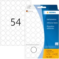 Herma Etiket 2240 rond 16mm wit 1728stuks - 3 stuks