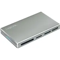 Logilink Check (USB-C 3.2 Gen 1), Geheugenkaartlezer, Zilver