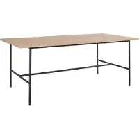 DOMUS Acer|Eettafel 200 cm 8 plaatsen in Zwart Eiken