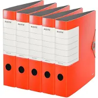 Leitz kwaliteitsordner SOLID, A4, rugbreedte 62 mm, 5 stuks, lichtrood
