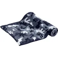 BUBIMEX - Hondendeken - Zachte polar fleece - 150x100 cm - zwart / grijs
