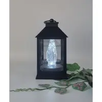 Subito Lantaren - LED - Maria - Zwart - (Koud) Wit licht - Windlicht - Graflicht - Graflantaarn - Grafdecoratie - Herdenkingslicht