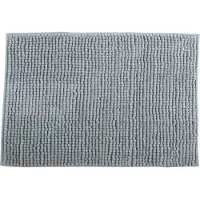 MSV Badkamerkleed/badmat tapijtje voor op de vloer - lichtgrijs - 50 x 80 cm - Microvezel - Badmatjes