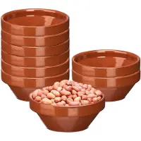 La Dehesa Soepkommen / serveer schaaltje - 8x - terracotta - D15 x 7 cm - aardewerk - Spaanse sfeer
