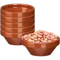 La Dehesa Soepkommen / serveer schaaltje - 6x - terracotta - D15 x 7 cm - aardewerk - Spaanse sfeer