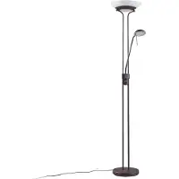 LINDBY Vloerlampe , Yveta, dimbare, Roestbruin, Woonkamer, Metaal, Landhuis / Rustiek