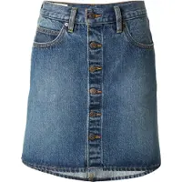 Levi's Rok 'Retro Button Front Skirt' blauw denim