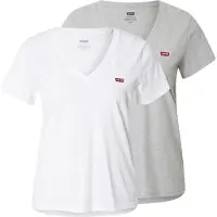 Levi's Shirt 'Perfect V-Neck Tee (2-Pack)' grijs / wit