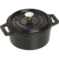 Staub Braadpan Cocotte Rond Zwart 10 cm