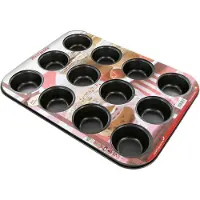 Westmark Bakvorm voor 12 muffins, antiaanbaklaag, koudgewalst staal, Back Meister, antraciet, 32902270