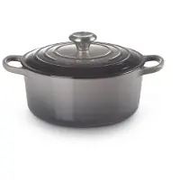 Le Creuset Signature Pot Rond 24 Cm - Bloempotten Geëmailleerd Gietijzer Flint - 21177244442430