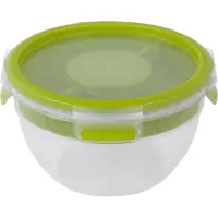 EMSA Clip & Go Snackbox 1 l Kunststof Met deksel, Vaatwasserbestendig Transparant, Groen 518097