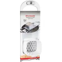 Westmark Spätzlehobel met deegschuif, spätzle-schaaf geschikt voor kookpotten tot ø 24, roestvrij staal/kunststof, Knöpfle, wit/zilver, 61122270