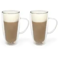 Bredemeijer Cappucinoglas Dubbelwandig Transparant 400 ml (set van 2)