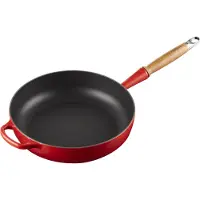 Le Creuset Signature hapjespan houten handvat 28 cm Cerise
