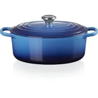 Le Creuset Signature braadpan 21178292202430 Azure 29 cm 4.7L ovaal