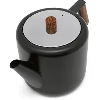 Bredemeijer - Theepot dubbelwandig Duet Design Boston - 1,1 liter - RVS - Mat zwart
