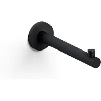Clou Kaldur toiletrolhouder, recht, zonder klep, mat zwart