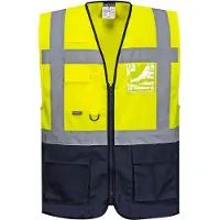 Portwest Warsaw Hi-Vis Contrast Executive Vest C476