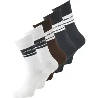 Jack & Jones Sokken 'JACRYLAND' bruin / basaltgrijs / wit