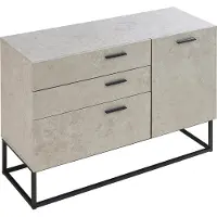 En.casa Sideboard Lavangen commode 75x100x35 cm betonkleurig licht en zwart []