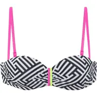 Buffalo Bikinitop neongeel / pink / zwart / wit