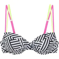 Buffalo Bikinitop citroen / pink / zwart / wit