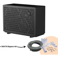 W'eau Full Inverter Zwembad Warmtepomp - Zwembad Verwarming - Pool Heater - Energiezuinig - Warmtepomp - Elektrisch - 17,5kW - Staal - Grijs - Incl. gratis Bypass kit