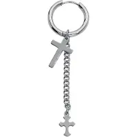 EtNox Oorbel - Creole Kreuz - voor Vrouwen - zilverkleurig - Maat Standard