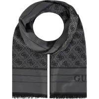 GUESS Sjaal 'SCARF JACQUARD 70X180' grijs / zwart