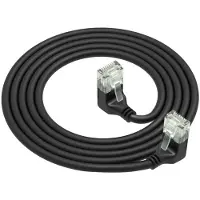 ACT UTP CAT6a slimline netwerkkabel | haaks (beneden) / haaks (beneden) | LSZH | zwart | 5 meter