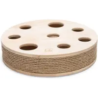 Designed By Lotte Kattenspeelgoed Raya Hout Bruin 31 X 31 X 7 Cm